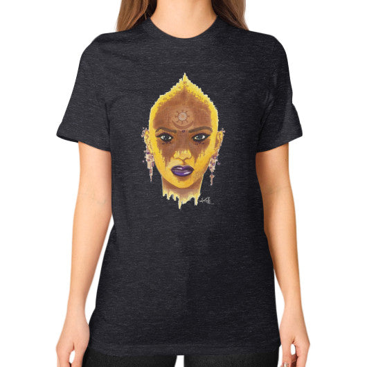 Unisex T-Shirt (on woman) Tri-Blend Black - dipi