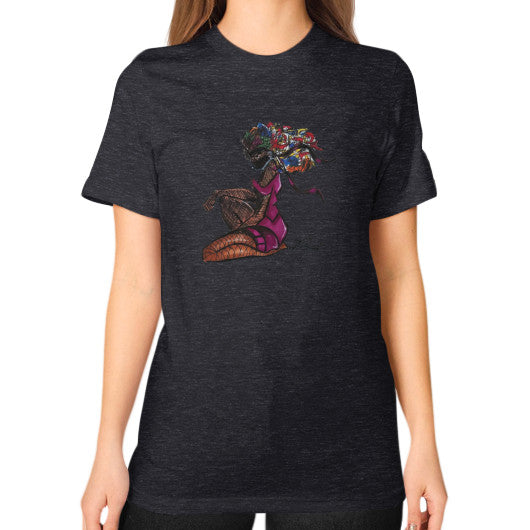 Unisex T-Shirt (on woman) Tri-Blend Black - dipi
