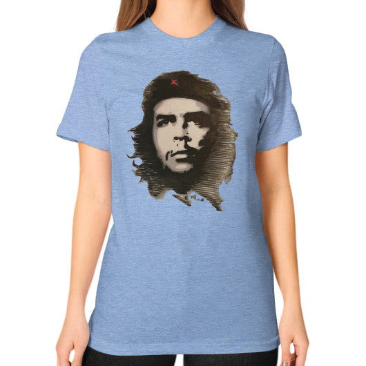 Unisex T-Shirt (on woman) Tri-Blend Blue - dipi