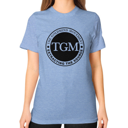 Unisex T-Shirt (on woman) Tri-Blend Blue dipi