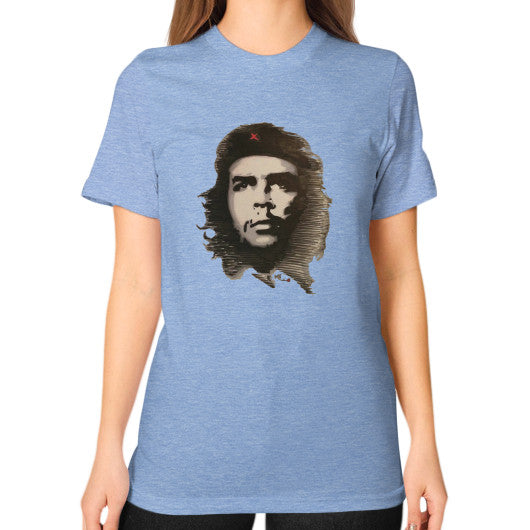 Unisex T-Shirt (on woman) Tri-Blend Blue - dipi