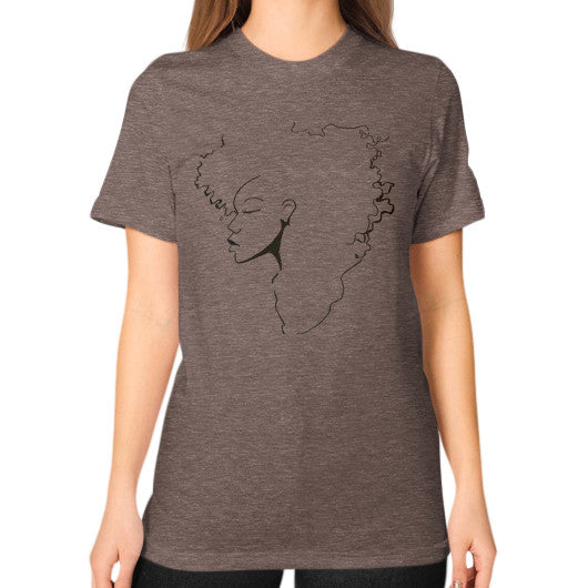 Unisex T-Shirt (on woman) Tri-Blend Coffee - dipi
