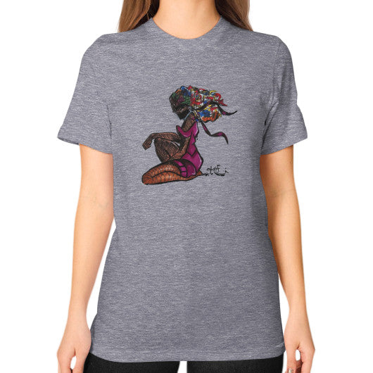 Unisex T-Shirt (on woman) Tri-Blend Grey - dipi
