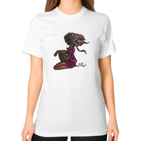 Unisex T-Shirt (on woman) White - dipi