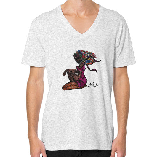 V-Neck (on man) Ash grey - dipi
