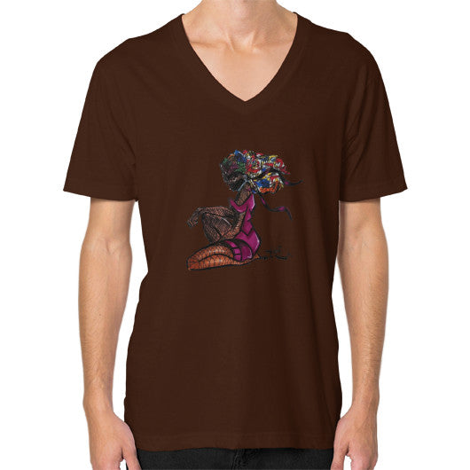 V-Neck (on man) Brown - dipi