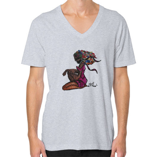V-Neck (on man) Heather grey - dipi
