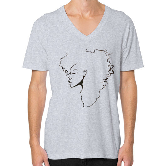 V-Neck (on man) Heather grey - dipi
