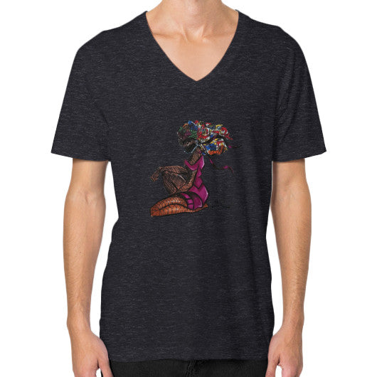 V-Neck (on man) Tri-Blend Black - dipi