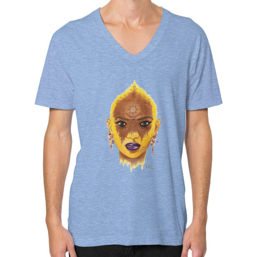 V-Neck (on man) Tri-Blend Blue - dipi