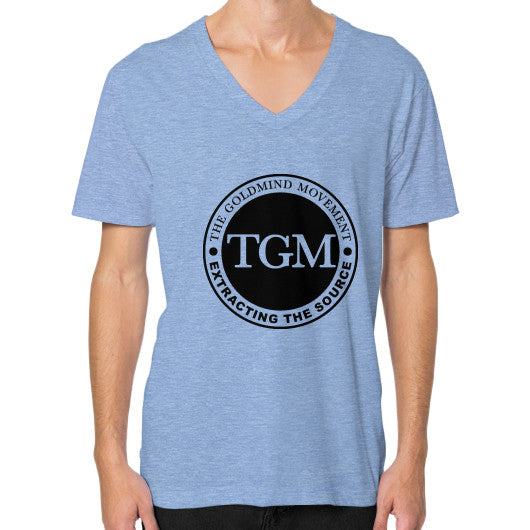 V-Neck (on man) Tri-Blend Blue dipi