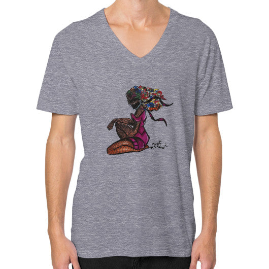 V-Neck (on man) Tri-Blend Grey - dipi