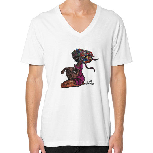 V-Neck (on man) White - dipi
