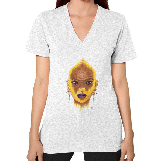 V-Neck (on woman) Ash grey - dipi