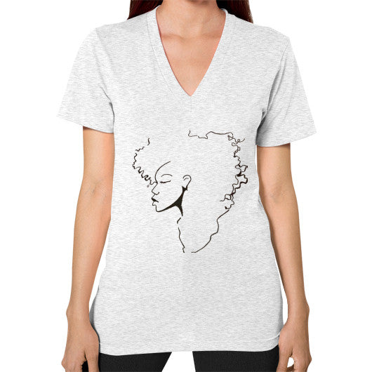 V-Neck (on woman) Ash grey - dipi