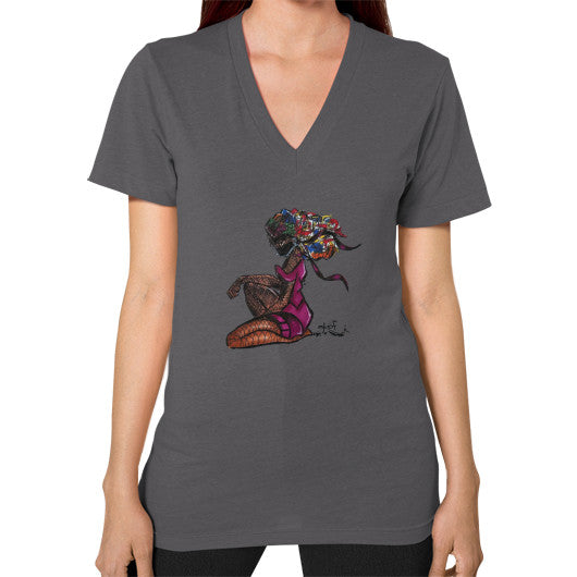 V-Neck (on woman) Asphalt - dipi