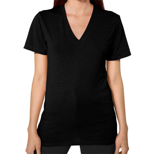 V-Neck (on woman) Black dipi
