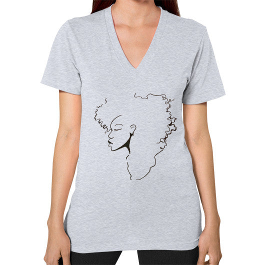 V-Neck (on woman) Heather grey - dipi