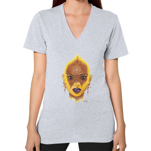 V-Neck (on woman) Heather grey - dipi