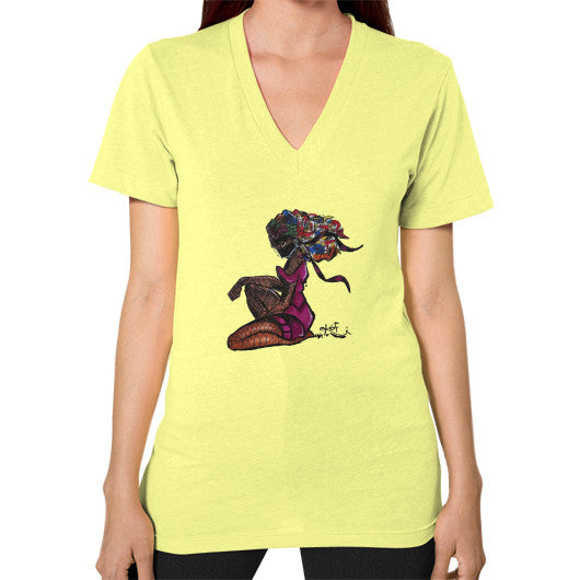 V-Neck (on woman) Lemon - dipi