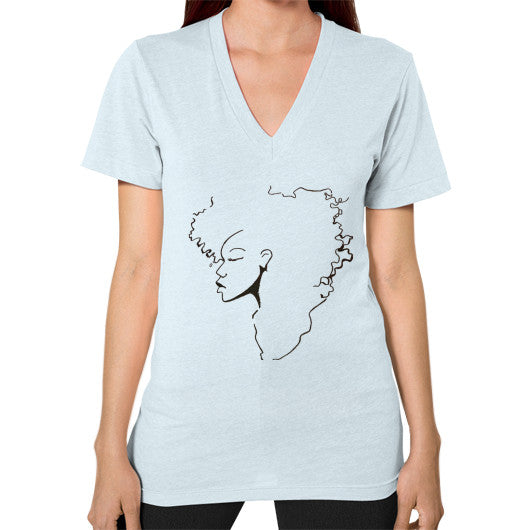 V-Neck (on woman) Light blue - dipi
