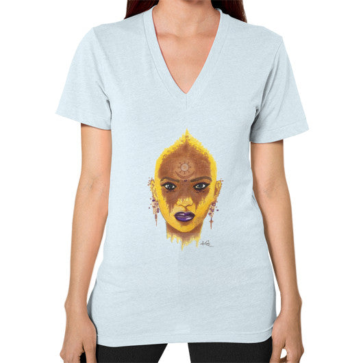 V-Neck (on woman) Light blue - dipi