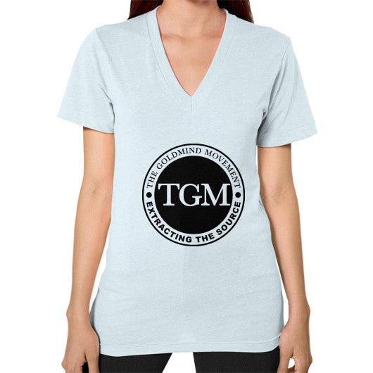 V-Neck (on woman) Light blue dipi