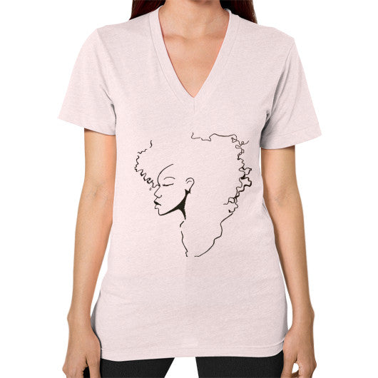 V-Neck (on woman) Light pink - dipi