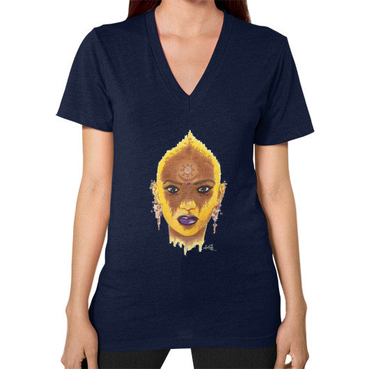 V-Neck (on woman) Navy - dipi