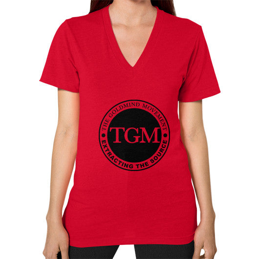 V-Neck (on woman) Red dipi
