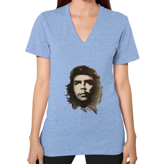 V-Neck (on woman) Tri-Blend Blue - dipi