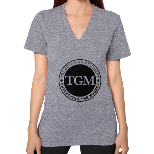 V-Neck (on woman) Tri-Blend Grey dipi