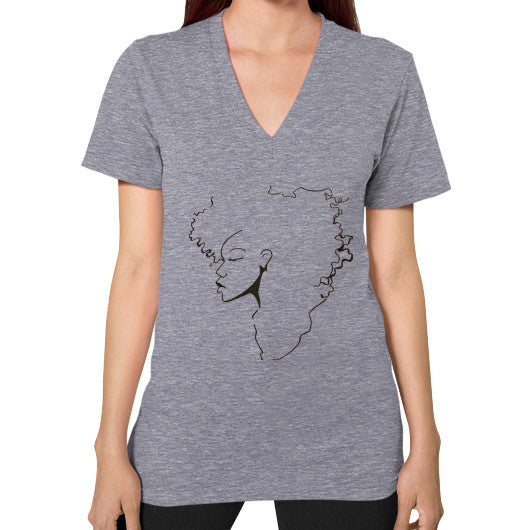 V-Neck (on woman) Tri-Blend Grey - dipi