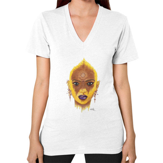 V-Neck (on woman) White - dipi
