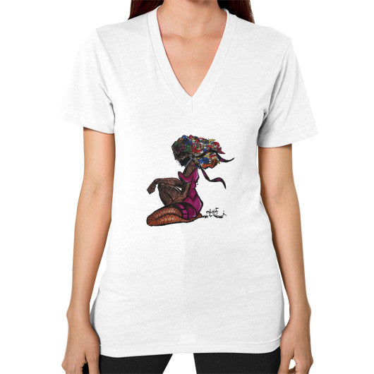V-Neck (on woman) White - dipi
