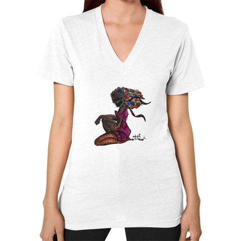 V-Neck (on woman) White - dipi