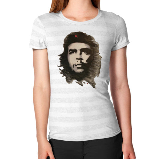 Women's T-Shirt Ash White Stripe - dipi