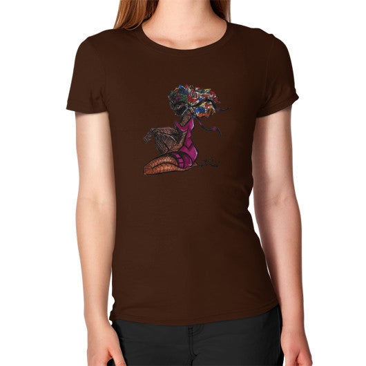 Women's T-Shirt Brown - dipi