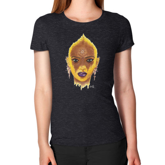 Women's T-Shirt Tri-Blend Black - dipi