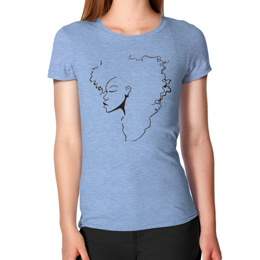 Women's T-Shirt Tri-Blend Blue - dipi