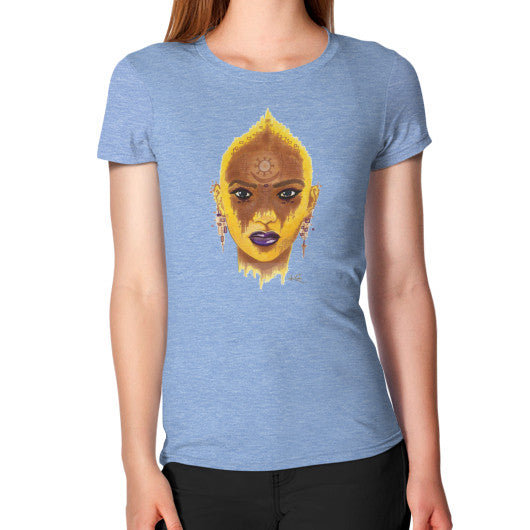 Women's T-Shirt Tri-Blend Blue - dipi