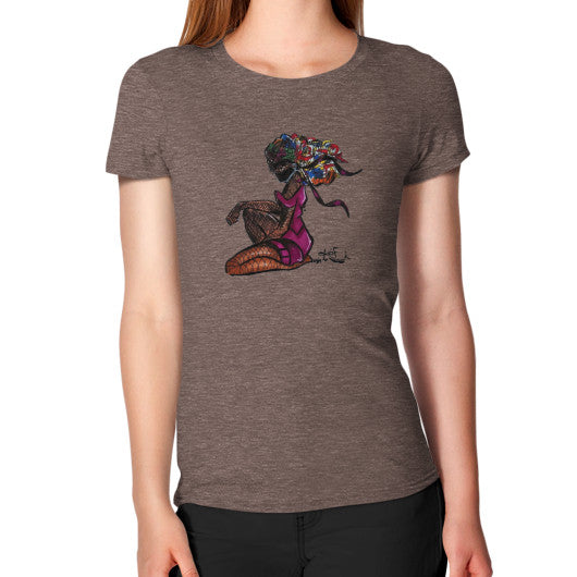 Women's T-Shirt Tri-Blend Coffee - dipi