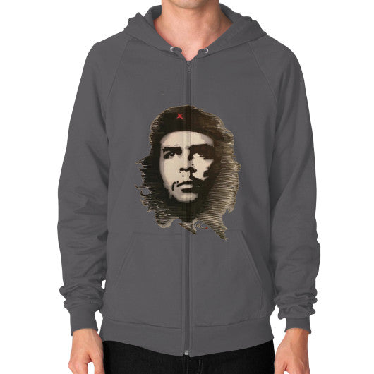 Zip Hoodie (on man) Asphalt - dipi