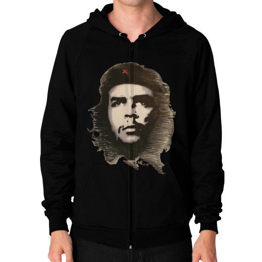 Zip Hoodie (on man) Black - dipi