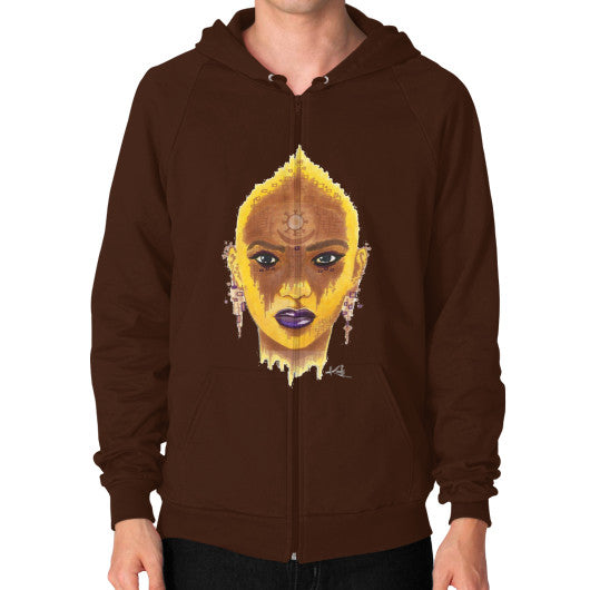 Zip Hoodie (on man) Brown - dipi