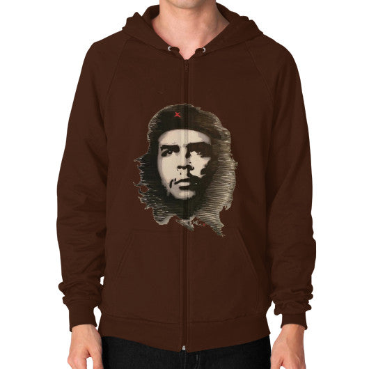Zip Hoodie (on man) Brown - dipi