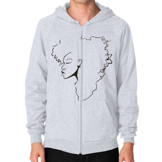 Zip Hoodie (on man) Heather grey - dipi