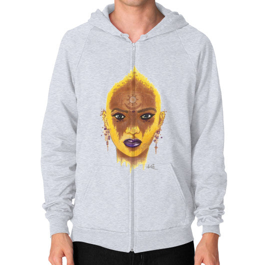 Zip Hoodie (on man) Heather grey - dipi