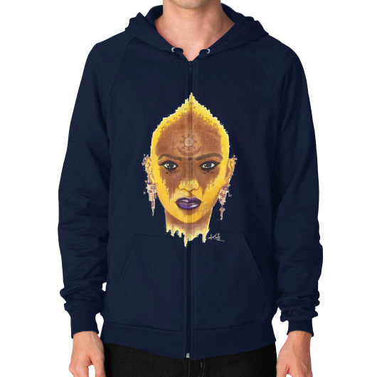 Zip Hoodie (on man) Navy - dipi