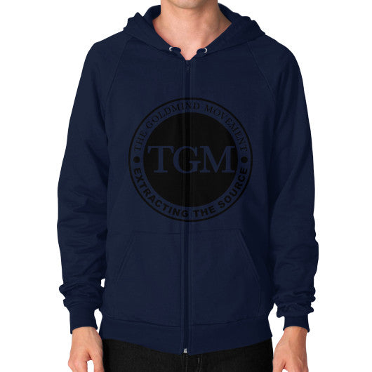 Zip Hoodie (on man) Navy dipi